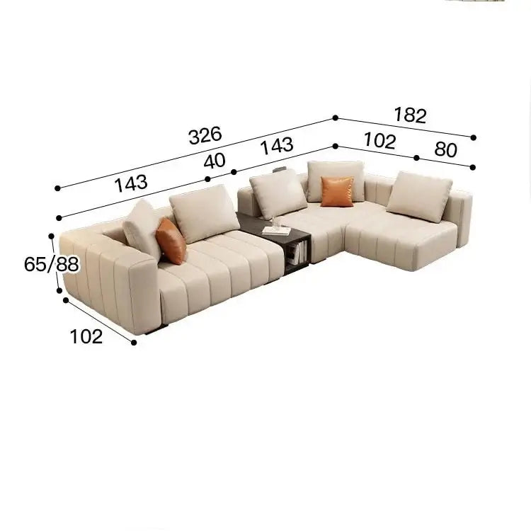 Modular Sectional Leather Sleeper Sofa-MinimalisticDecor.com
