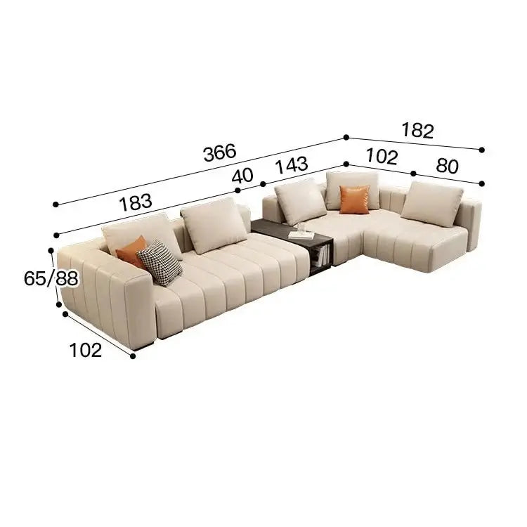 Modular Sectional Leather Sleeper Sofa-MinimalisticDecor.com