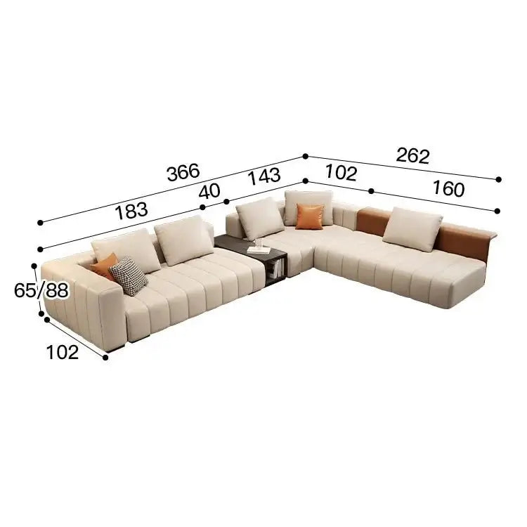 Modular Sectional Leather Sleeper Sofa-MinimalisticDecor.com