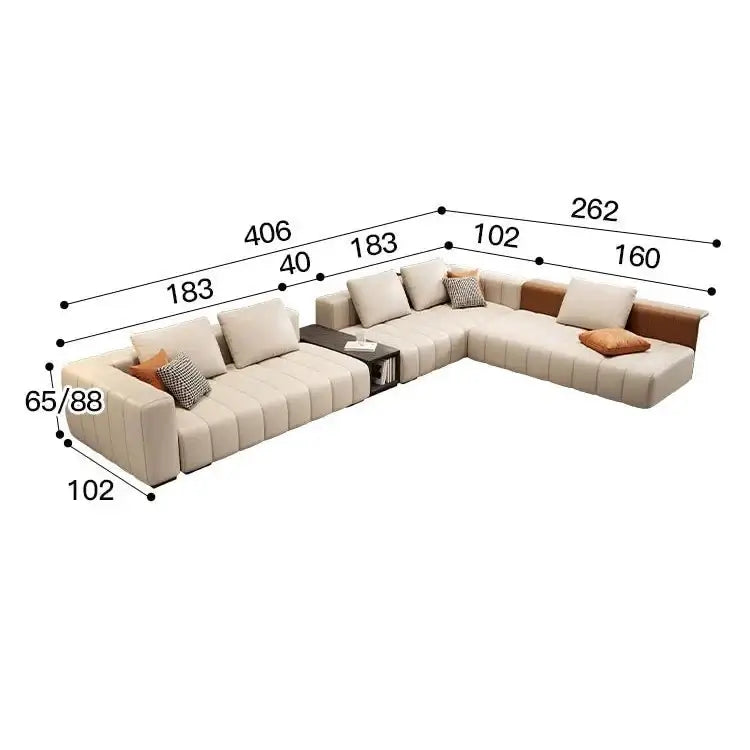 Modular Sectional Leather Sleeper Sofa-MinimalisticDecor.com