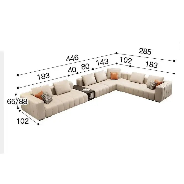 Modular Sectional Leather Sleeper Sofa-MinimalisticDecor.com