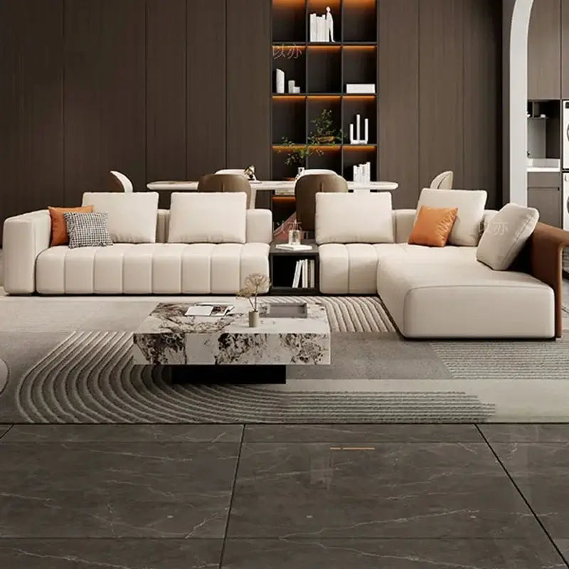 Modular Sectional Leather Sleeper Sofa-MinimalisticDecor.com