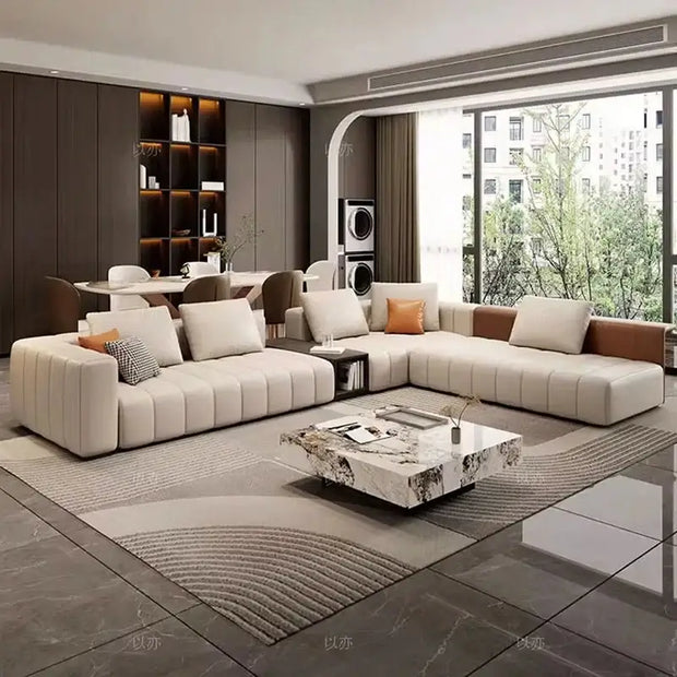 Modular Sectional Leather Sleeper Sofa-MinimalisticDecor.com