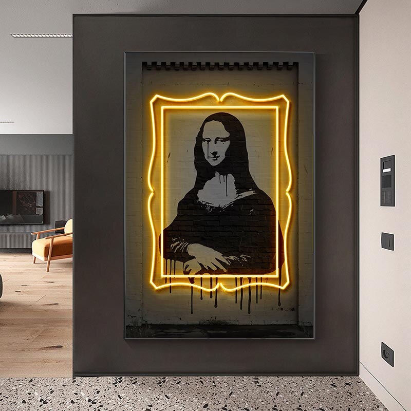 Mona Lisa Neon Wall Art-MinimalisticDecor.com