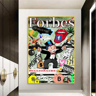 Money Forbes Funny Monopoly Alec Canvas Wall Art-MinimalisticDecor.com