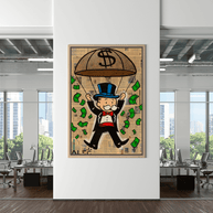 Money Rain Millionaire - Alec Monopoly Wall Art-MinimalisticDecor.com