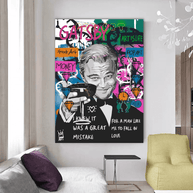 Money Talks Leonardo DiCaprio Canvas Wall Art-MinimalisticDecor.com