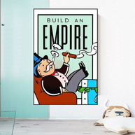 Monopoly Build an Empire Card Canvas Wall Art-MinimalisticDecor.com