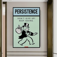 Monopoly Canvas Wall Art - Don't Give Up-MinimalisticDecor.com