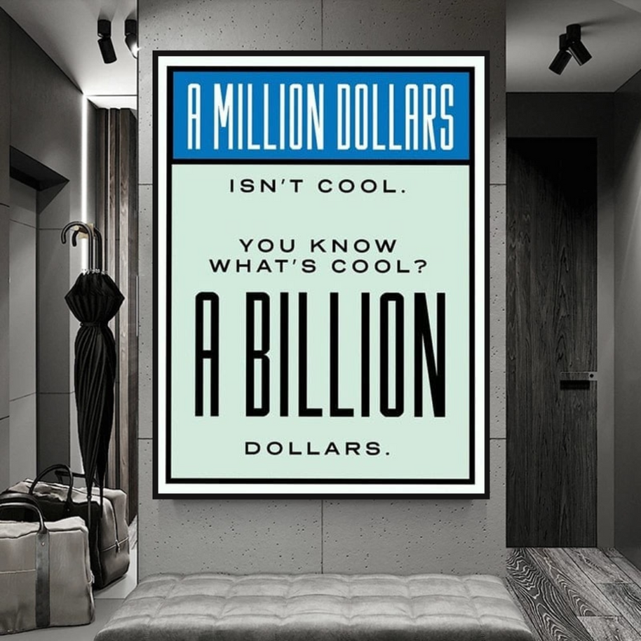 Monopoly Canvas Wall Art: Exclusive Billion Dollars-MinimalisticDecor.com