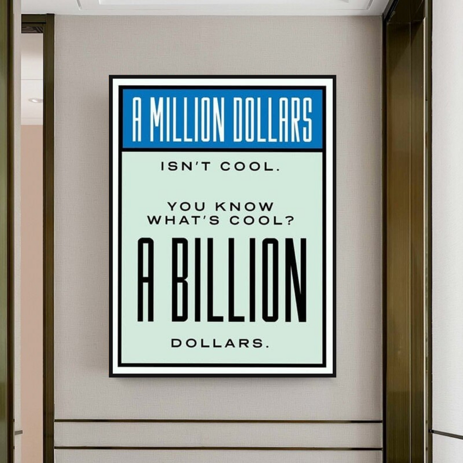 Monopoly Canvas Wall Art: Exclusive Billion Dollars-MinimalisticDecor.com