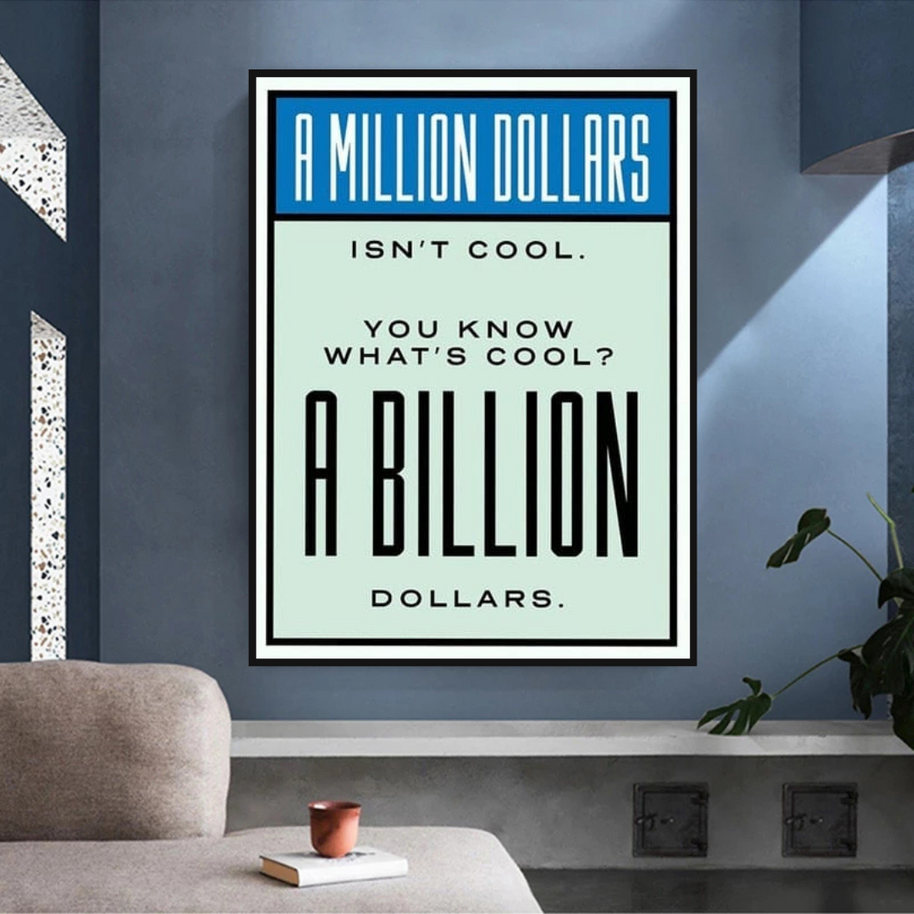 Monopoly Canvas Wall Art: Exclusive Billion Dollars-MinimalisticDecor.com