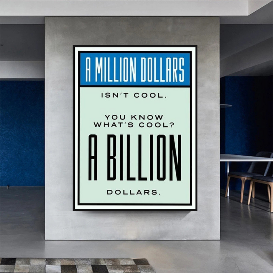 Monopoly Canvas Wall Art: Exclusive Billion Dollars-MinimalisticDecor.com