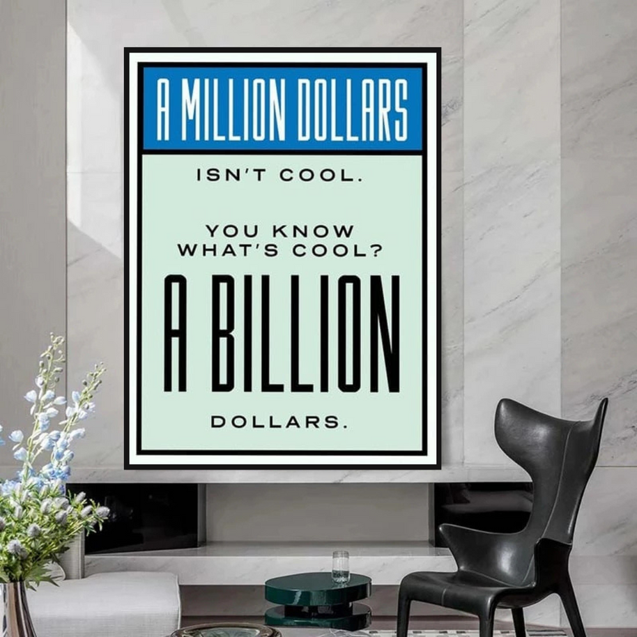 Monopoly Canvas Wall Art: Exclusive Billion Dollars-MinimalisticDecor.com