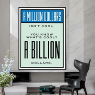 Monopoly Canvas Wall Art: Exclusive Billion Dollars-MinimalisticDecor.com