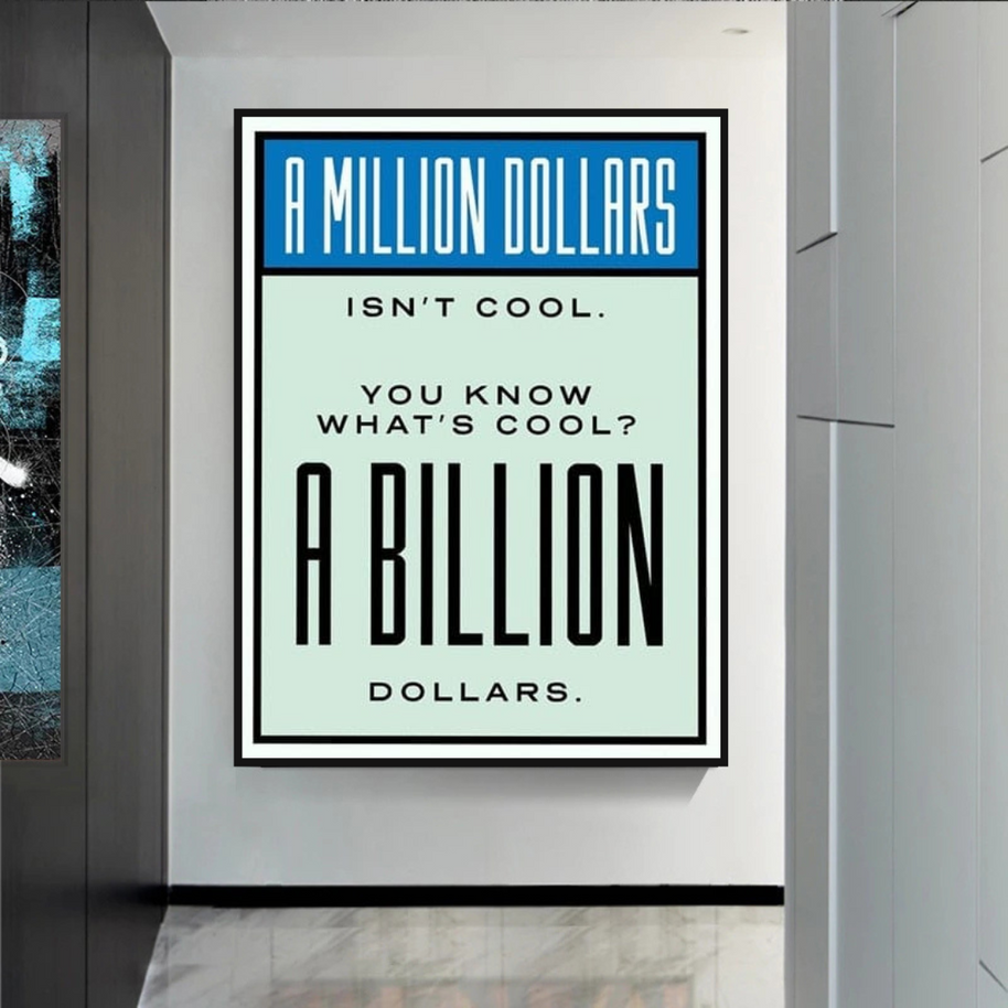 Monopoly Canvas Wall Art: Exclusive Billion Dollars-MinimalisticDecor.com
