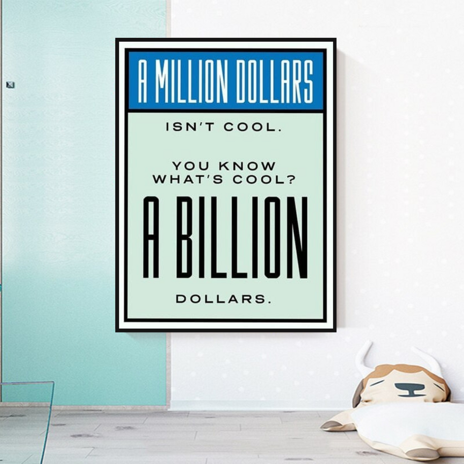 Monopoly Canvas Wall Art: Exclusive Billion Dollars-MinimalisticDecor.com