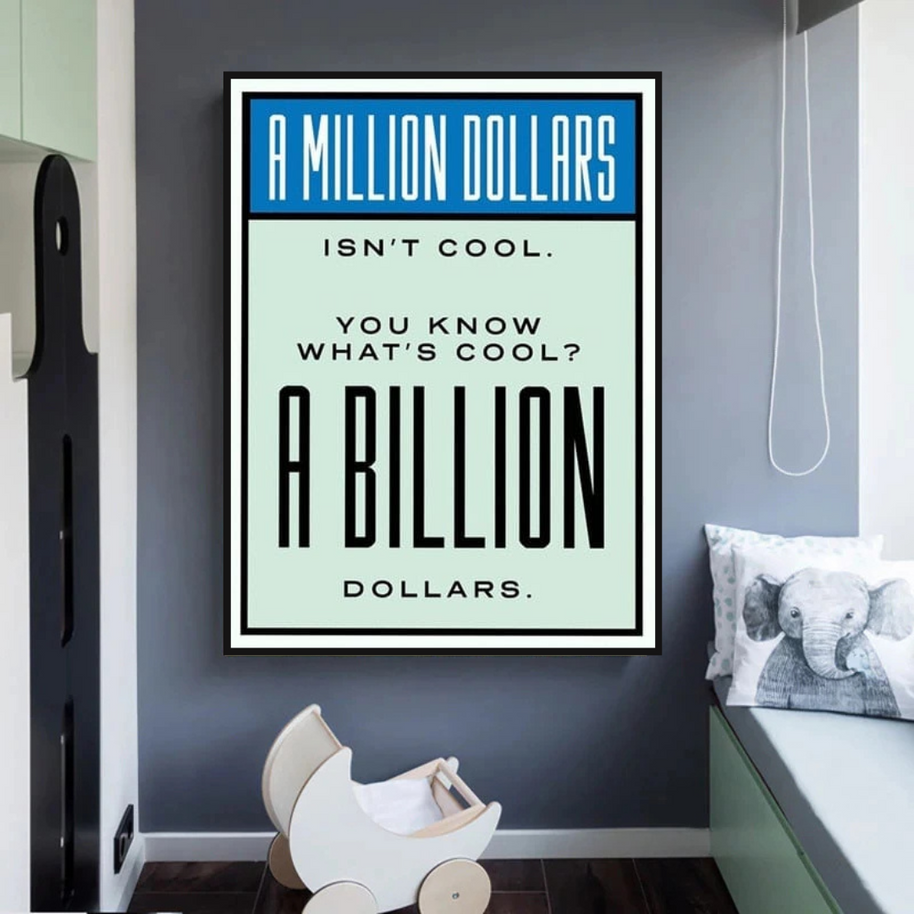 Monopoly Canvas Wall Art: Exclusive Billion Dollars-MinimalisticDecor.com