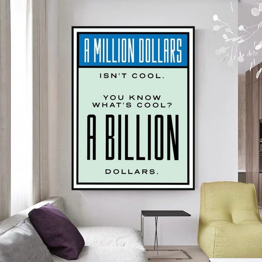 Monopoly Canvas Wall Art: Exclusive Billion Dollars-MinimalisticDecor.com