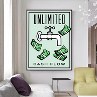 Monopoly Canvas Wall Art for Enhancing Cash Flow-MinimalisticDecor.com