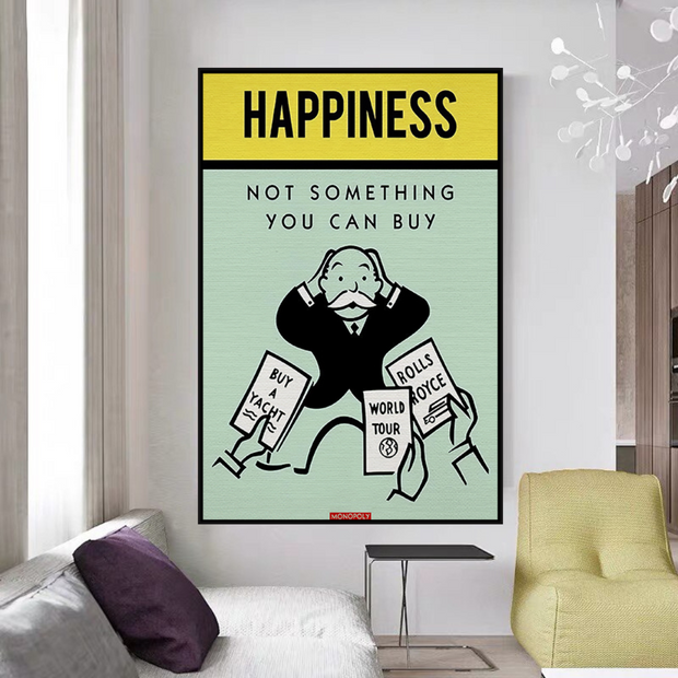 Monopoly Canvas Wall Art: Not Something You Can Buy-MinimalisticDecor.com