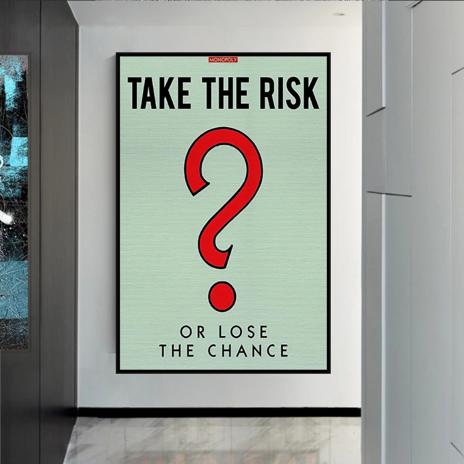 Monopoly Canvas Wall Art: Take the Risk Design-MinimalisticDecor.com
