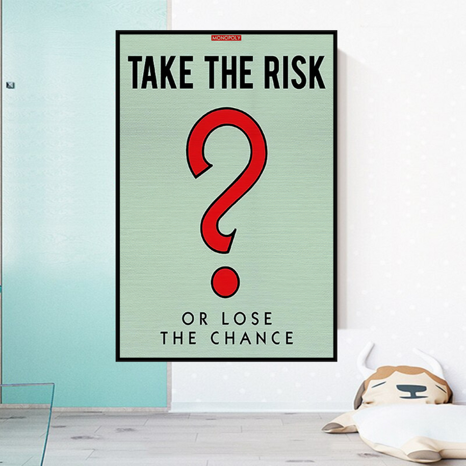 Monopoly Canvas Wall Art: Take the Risk Design-MinimalisticDecor.com