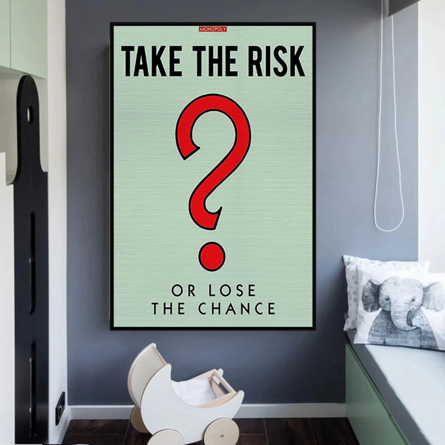 Monopoly Canvas Wall Art: Take the Risk Design-MinimalisticDecor.com