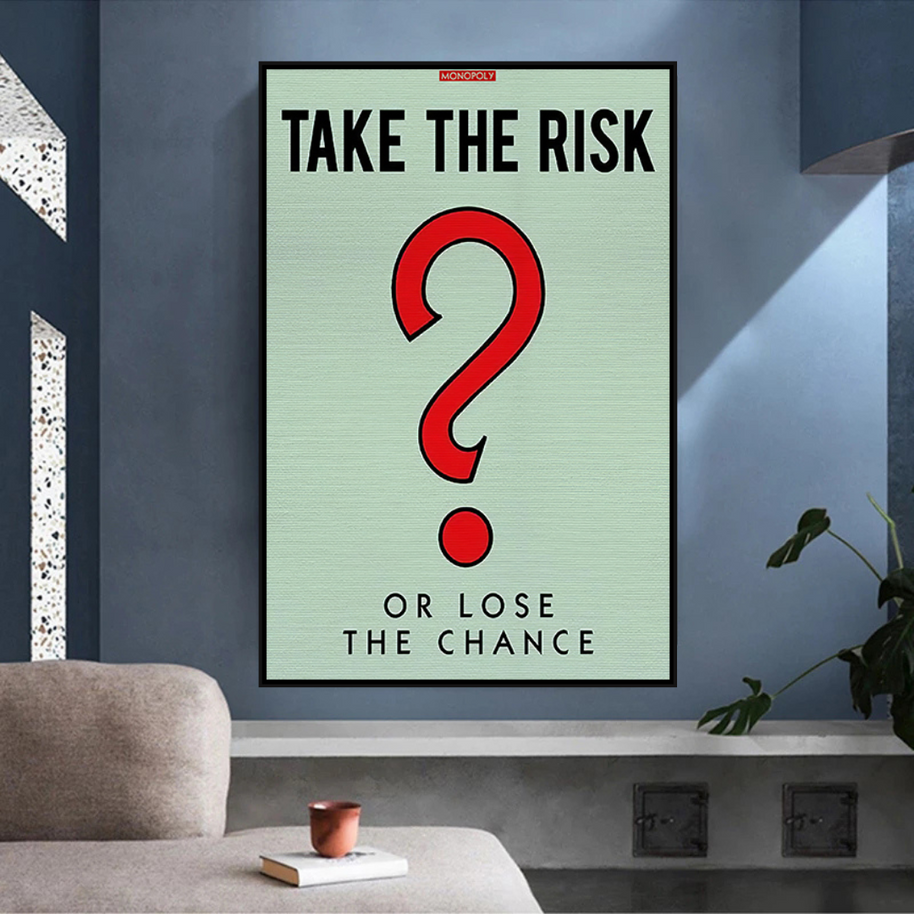 Monopoly Canvas Wall Art: Take the Risk Design-MinimalisticDecor.com