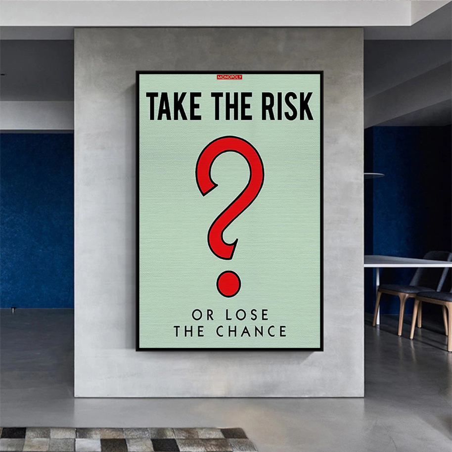 Monopoly Canvas Wall Art: Take the Risk Design-MinimalisticDecor.com