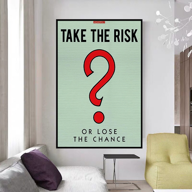 Monopoly Canvas Wall Art: Take the Risk Design-MinimalisticDecor.com