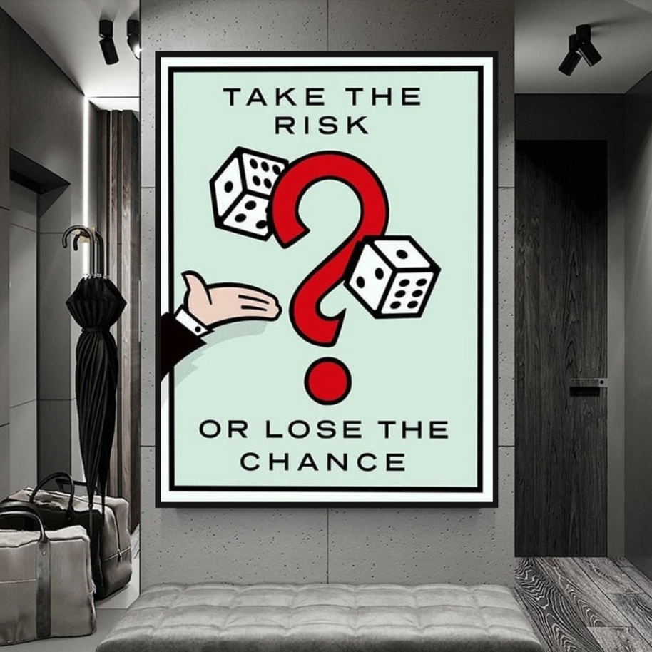 Monopoly Canvas Wall Art: Take the Risk Game Enthusiasts-MinimalisticDecor.com