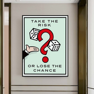 Monopoly Canvas Wall Art: Take the Risk Game Enthusiasts-MinimalisticDecor.com