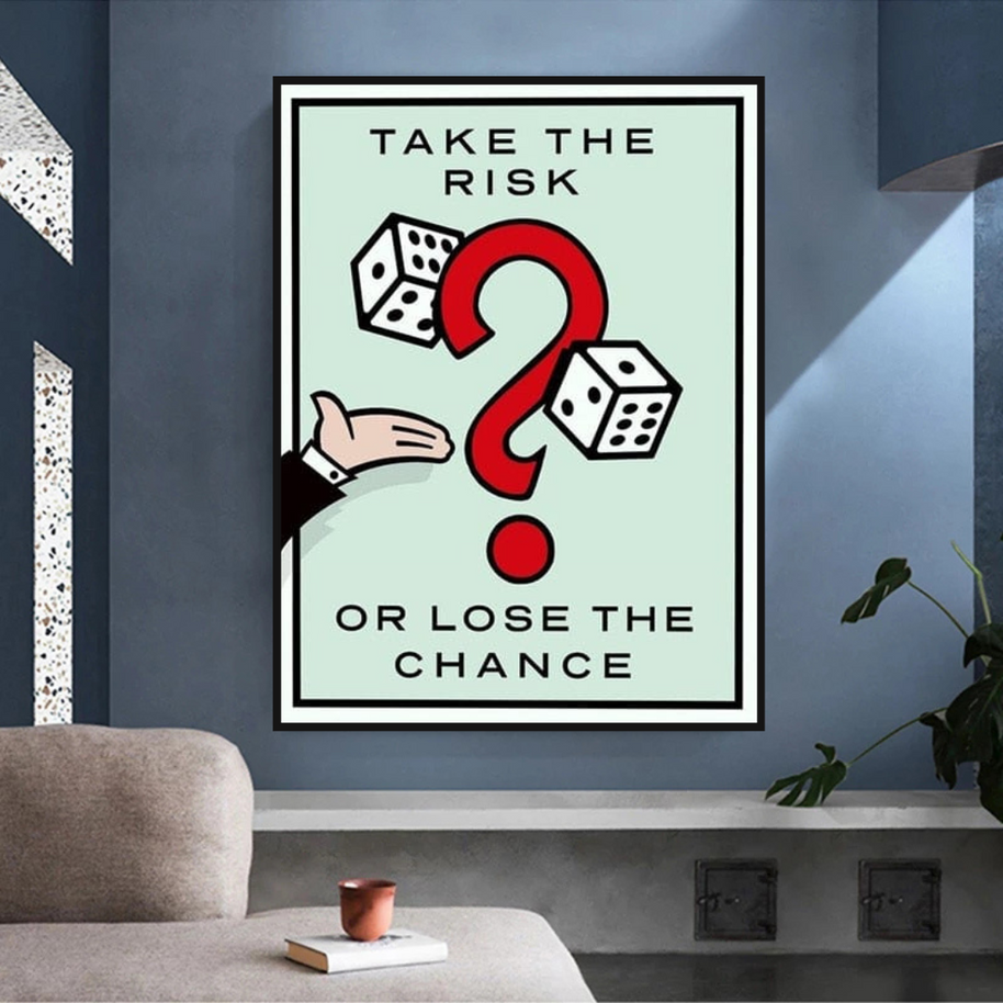 Monopoly Canvas Wall Art: Take the Risk Game Enthusiasts-MinimalisticDecor.com