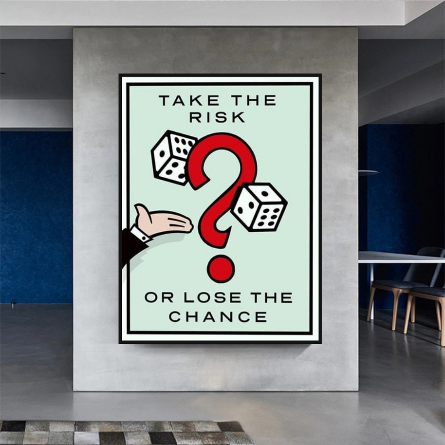 Monopoly Canvas Wall Art: Take the Risk Game Enthusiasts-MinimalisticDecor.com
