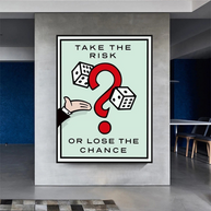 Monopoly Canvas Wall Art: Take the Risk Game Enthusiasts-MinimalisticDecor.com