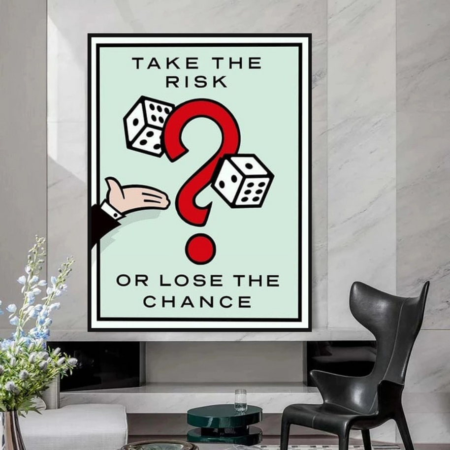 Monopoly Canvas Wall Art: Take the Risk Game Enthusiasts-MinimalisticDecor.com