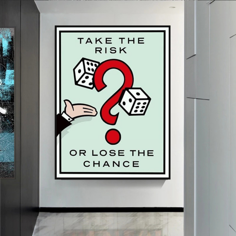 Monopoly Canvas Wall Art: Take the Risk Game Enthusiasts-MinimalisticDecor.com
