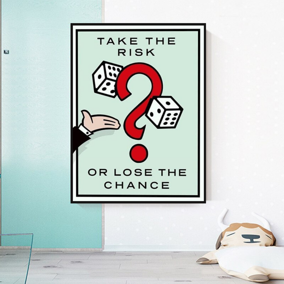 Monopoly Canvas Wall Art: Take the Risk Game Enthusiasts-MinimalisticDecor.com