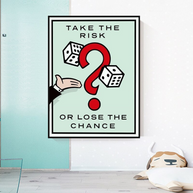 Monopoly Canvas Wall Art: Take the Risk Game Enthusiasts-MinimalisticDecor.com