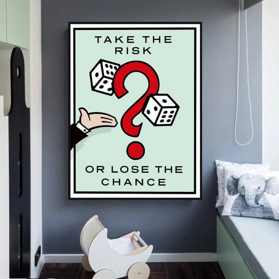 Monopoly Canvas Wall Art: Take the Risk Game Enthusiasts-MinimalisticDecor.com