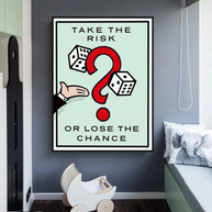 Monopoly Canvas Wall Art: Take the Risk Game Enthusiasts-MinimalisticDecor.com