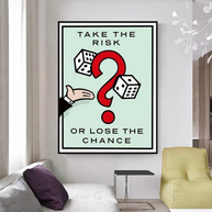 Monopoly Canvas Wall Art: Take the Risk Game Enthusiasts-MinimalisticDecor.com