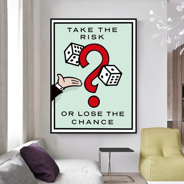 Monopoly Canvas Wall Art: Take the Risk Game Enthusiasts-MinimalisticDecor.com