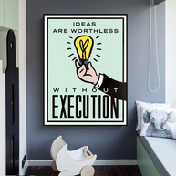 Monopoly Ideas are worthless Card Canvas Wall Art-MinimalisticDecor.com
