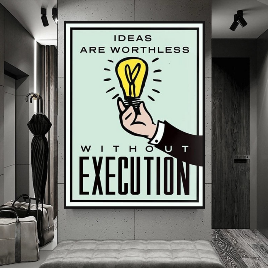 Monopoly Ideas are worthless Card Canvas Wall Art-MinimalisticDecor.com
