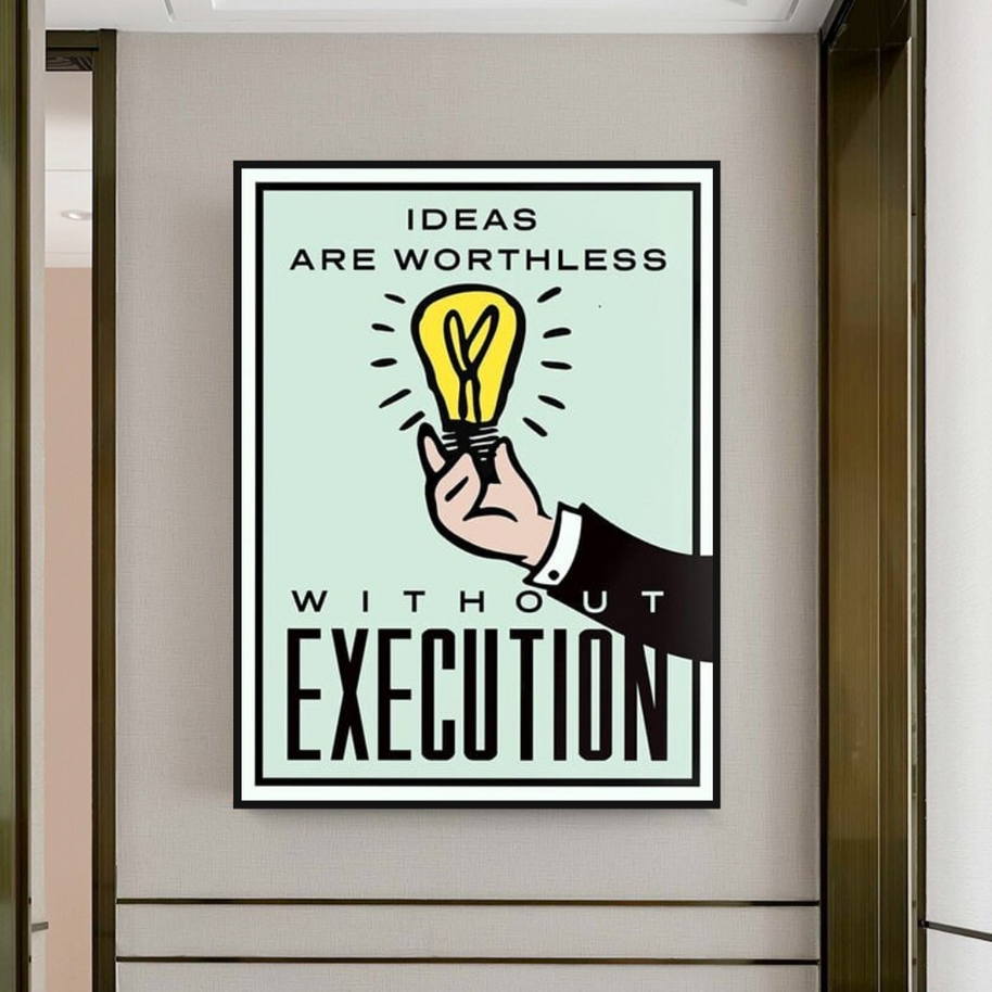 Monopoly Ideas are worthless Card Canvas Wall Art-MinimalisticDecor.com