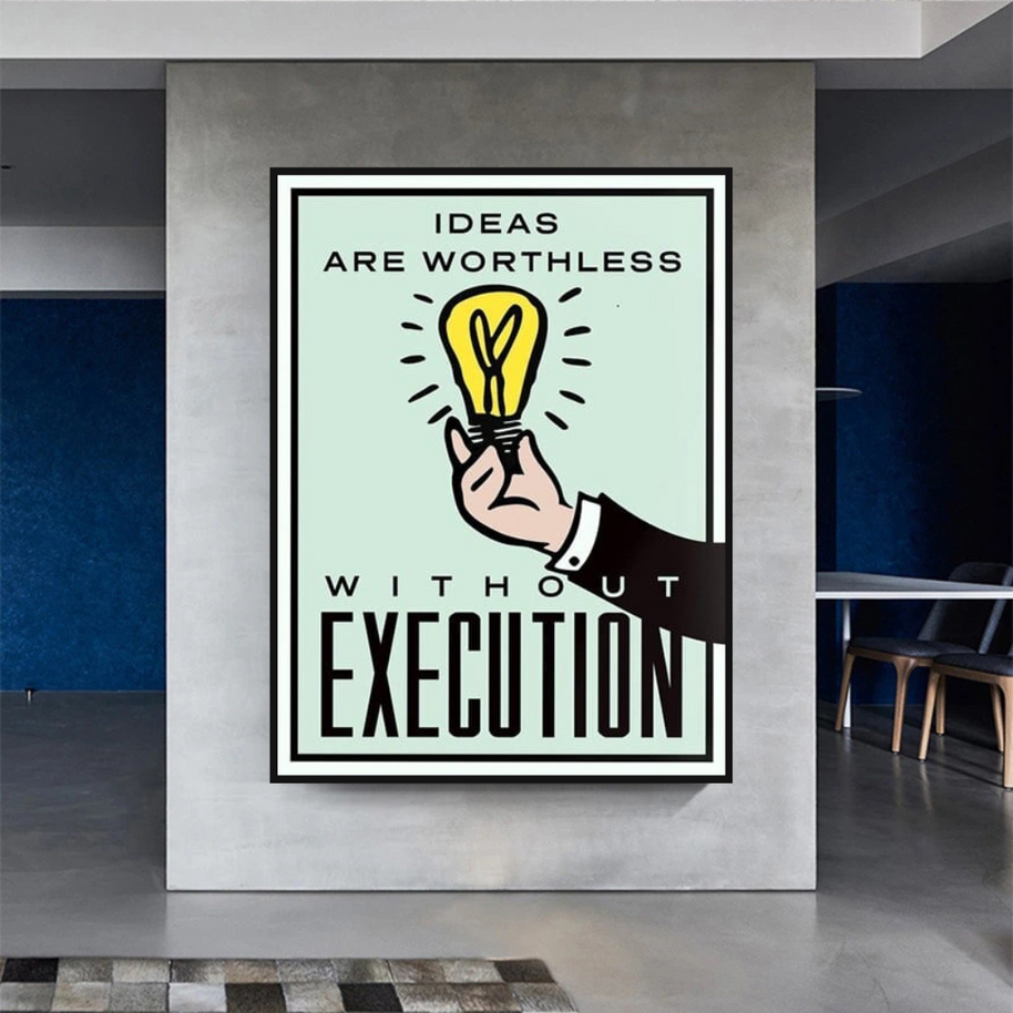 Monopoly Ideas are worthless Card Canvas Wall Art-MinimalisticDecor.com