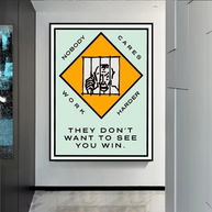 Monopoly They dont want to let you win Card Canvas Wall Art-MinimalisticDecor.com