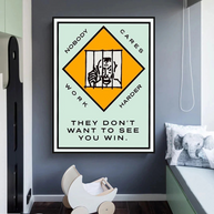 Monopoly They dont want to let you win Card Canvas Wall Art-MinimalisticDecor.com